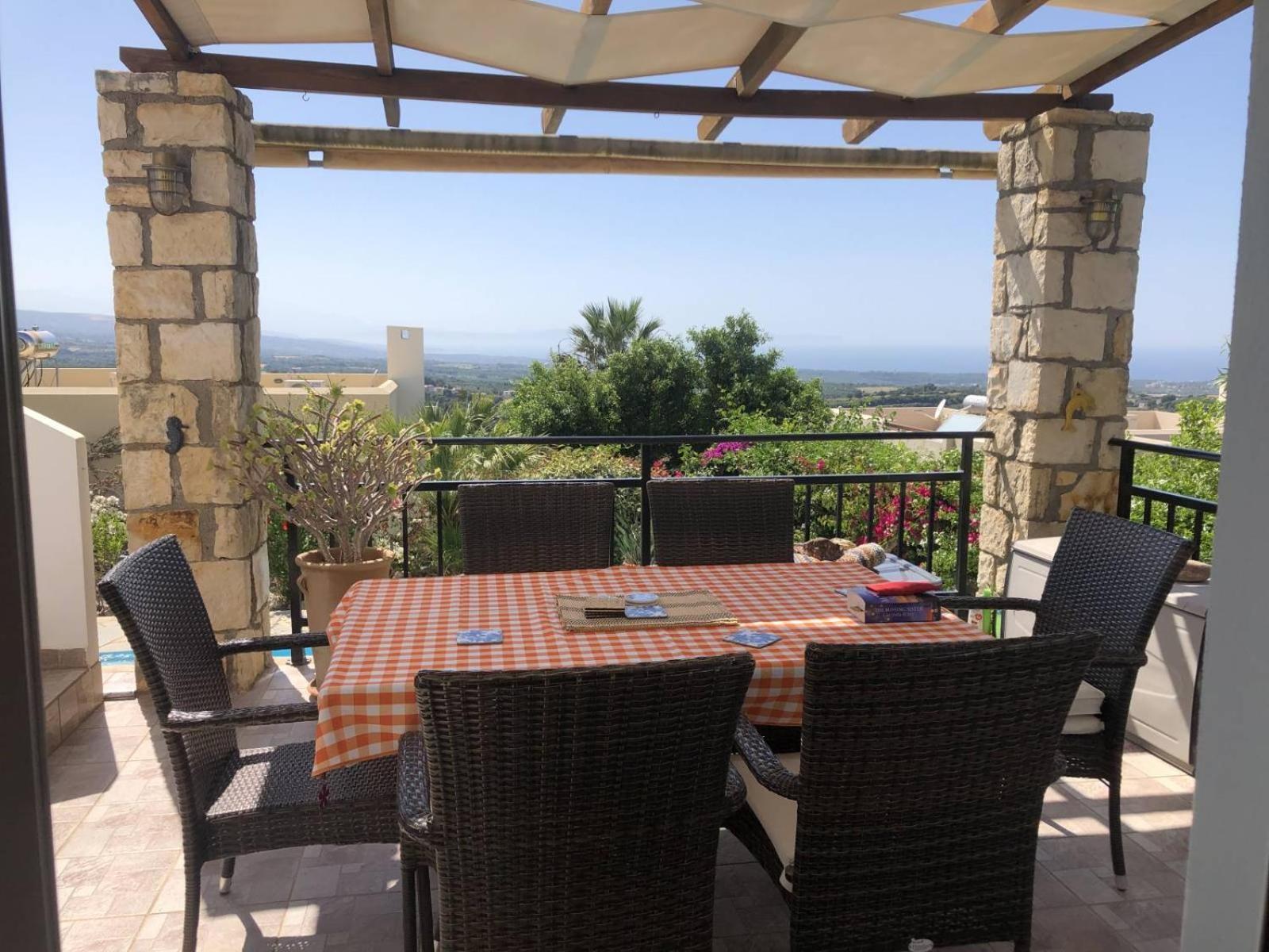 Gemuetliche Villa Mailin Priv. Pool Schoene Aussicht Skouloúfia 外观 照片