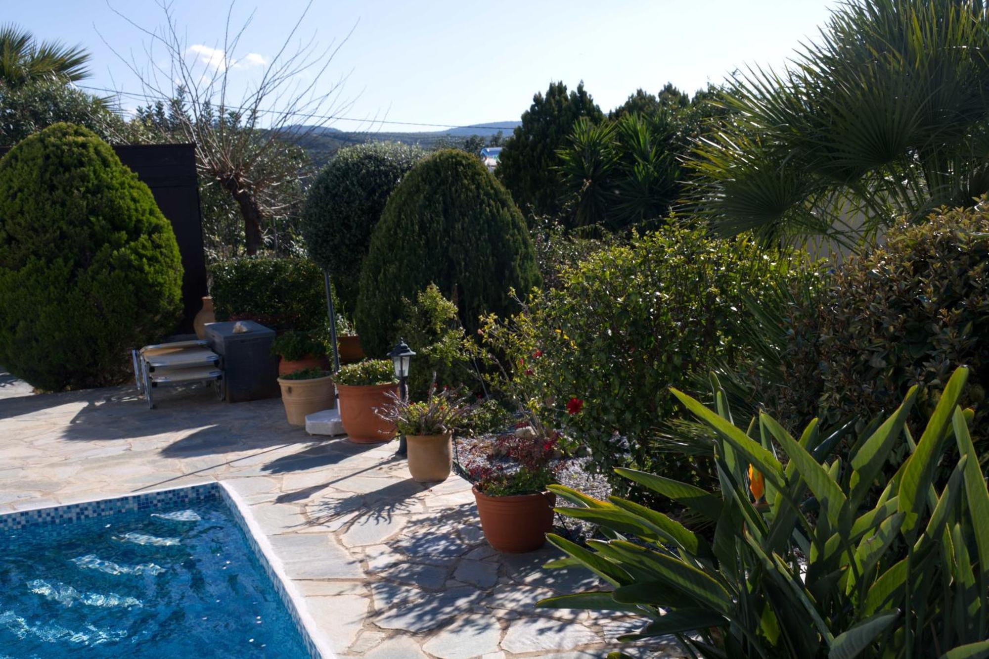 Gemuetliche Villa Mailin Priv. Pool Schoene Aussicht Skouloúfia 外观 照片