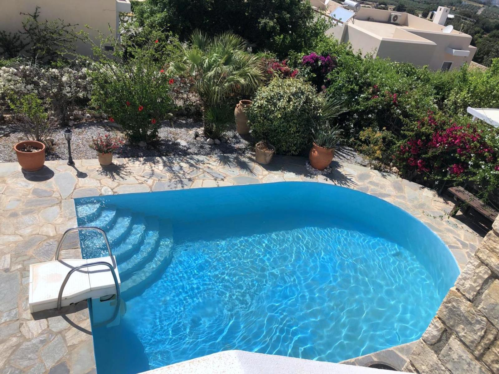 Gemuetliche Villa Mailin Priv. Pool Schoene Aussicht Skouloúfia 外观 照片