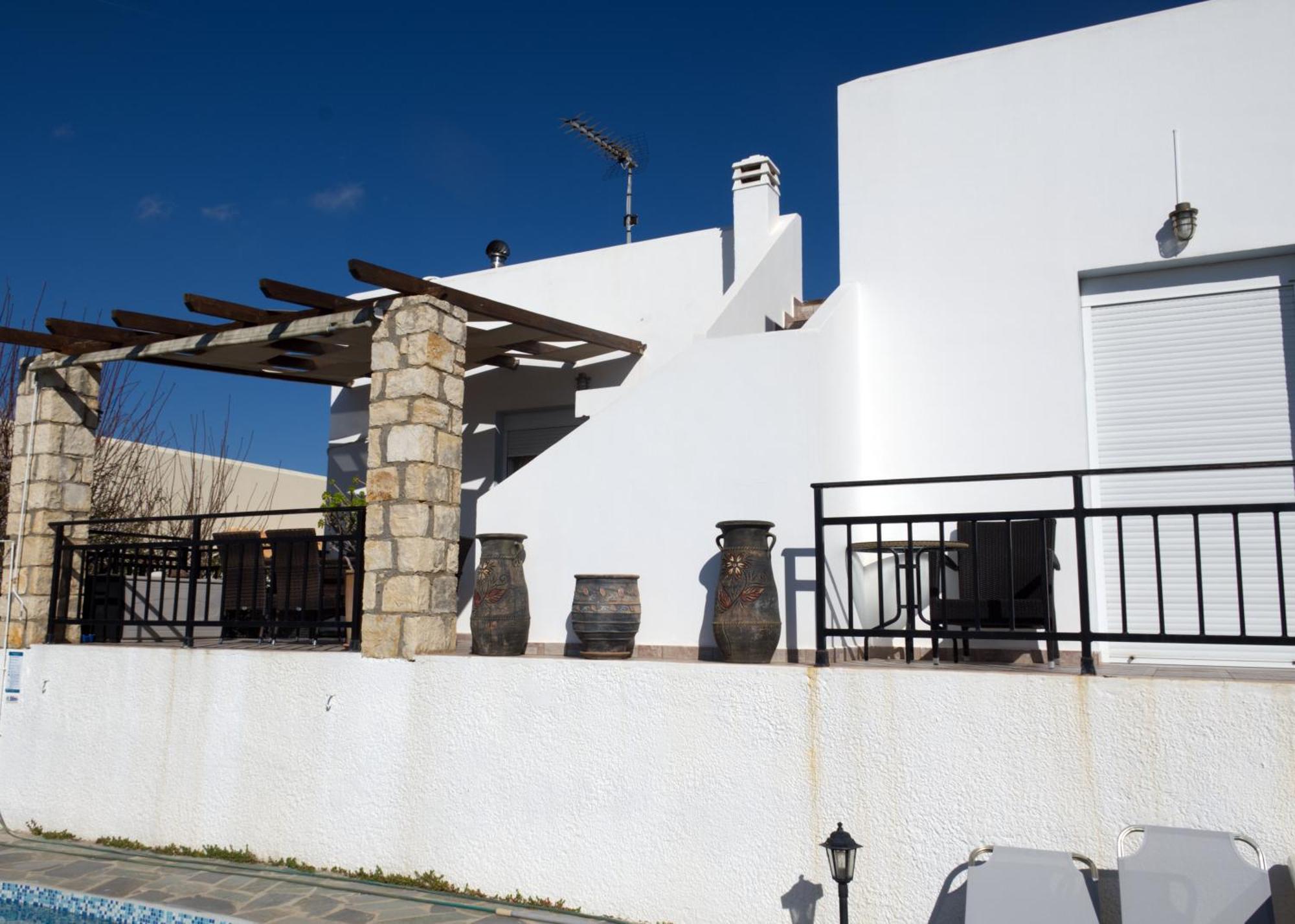 Gemuetliche Villa Mailin Priv. Pool Schoene Aussicht Skouloúfia 外观 照片